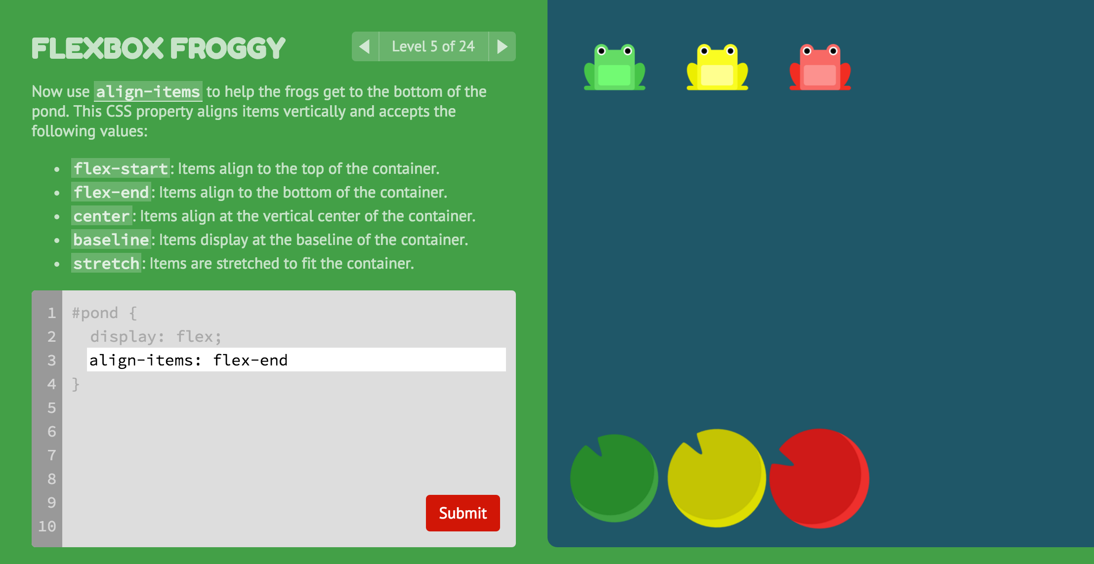 Flexbox Froggy