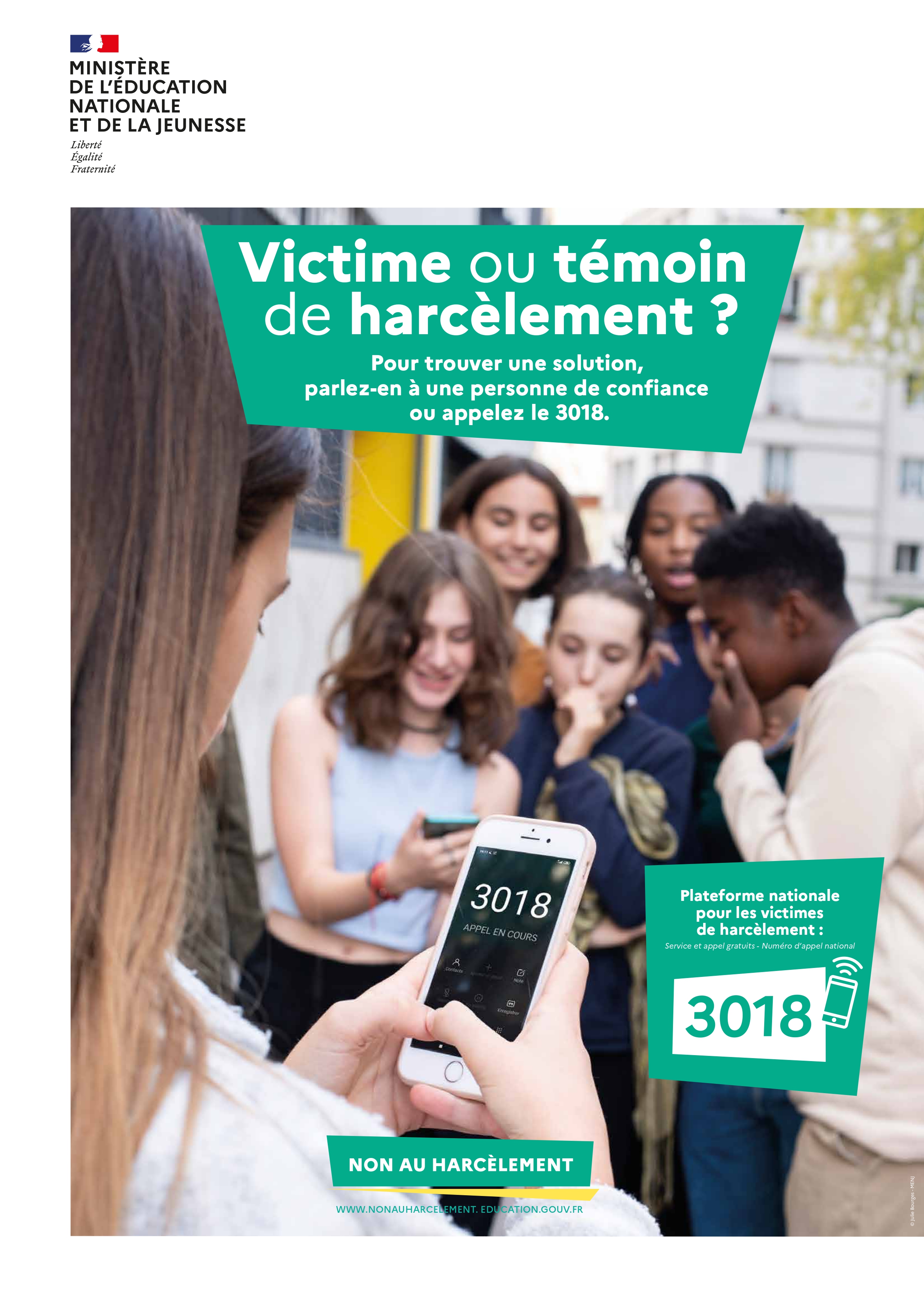 affiche non au harcelement