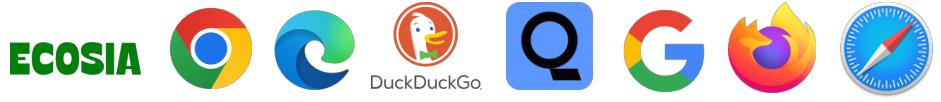 logos navigateurs et moteurs de recherche connus